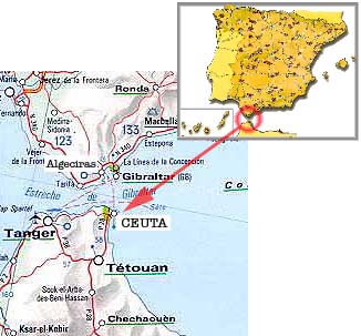 Ubicacin de la Ciudad de Ceuta